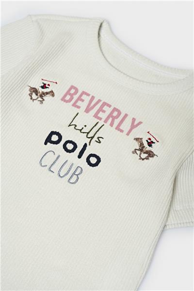 Beverly Hills Polo Club Kız Çocuk Beyaz T-Shirt