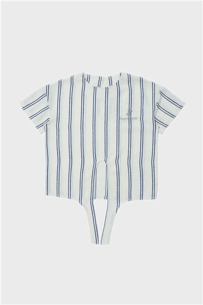 Beverly Hills Polo Club Kız Çocuk Çizgili T-Shirt