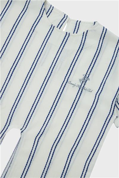 Beverly Hills Polo Club Kız Çocuk Çizgili T-Shirt