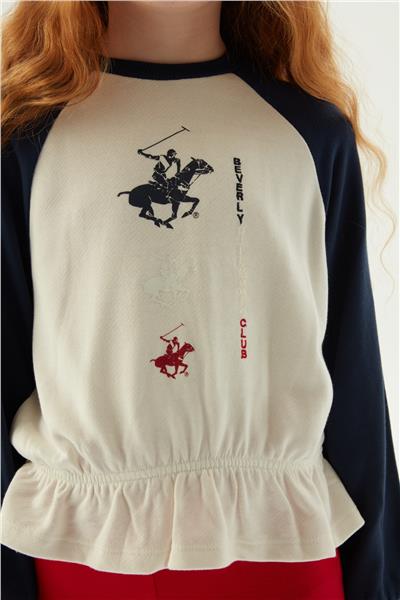 Beverly Hills Polo Club Kız Çocuk Renkli Sweatshirt
