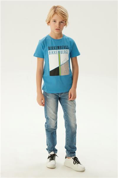 Bikkembergs Erkek Çocuk Mavi T-Shirt