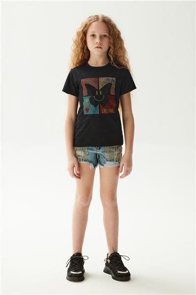 Fracomina Kız Çocuk Siyah T-Shirt
