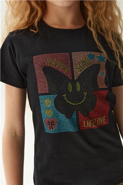 Fracomina Kız Çocuk Siyah T-Shirt