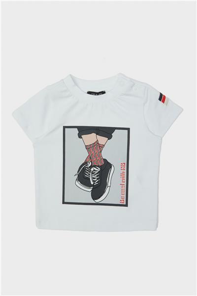 GB Baby Erkek Bebek Beyaz T-Shirt
