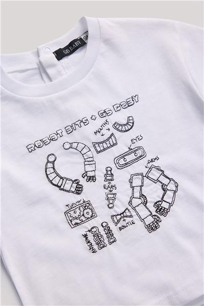 GB Baby Erkek Bebek Beyaz T-Shirt