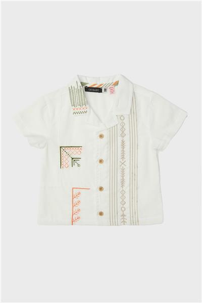 GB Baby Erkek Bebek Ekru Gömlek