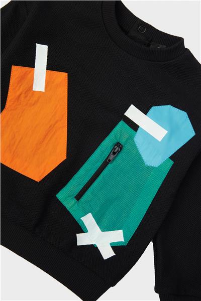 GB Baby Erkek Bebek Siyah Sweatshirt
