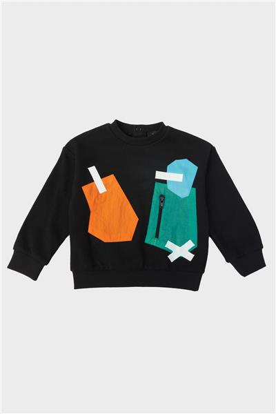 GB Baby Erkek Bebek Siyah Sweatshirt