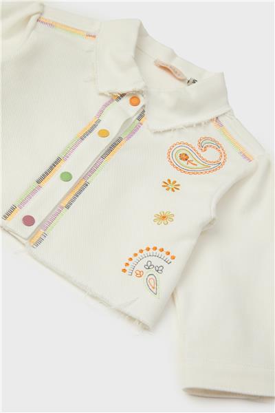 GB Baby Kız Bebek Beyaz Ceket