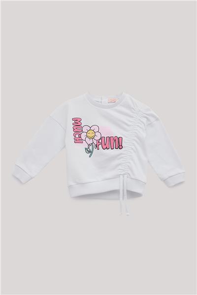 GB Baby Kız Bebek Beyaz Sweatshirt