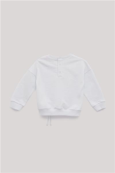 GB Baby Kız Bebek Beyaz Sweatshirt