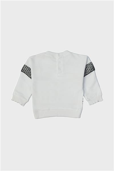 GB Baby Kız Bebek Beyaz Sweatshirt