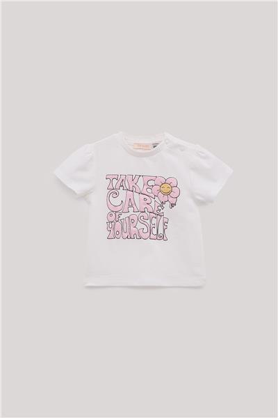 GB Baby Kız Bebek Beyaz T-Shirt