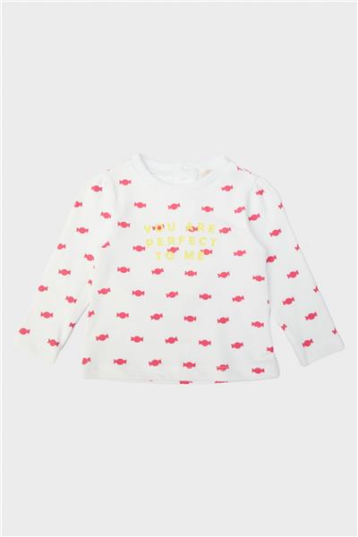 GB Baby Kız Bebek Beyaz T-Shirt