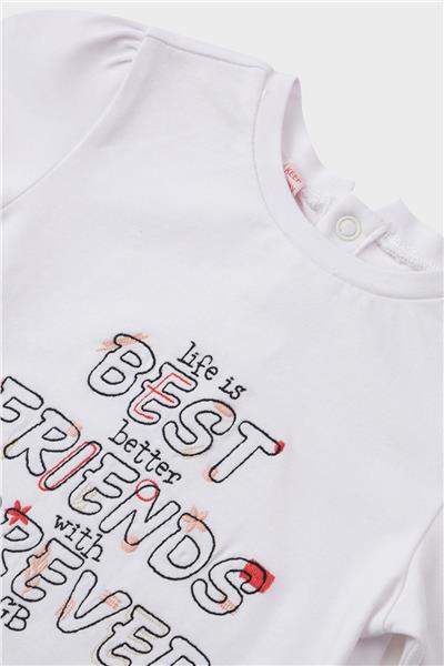 GB Baby Kız Bebek Beyaz T-Shirt