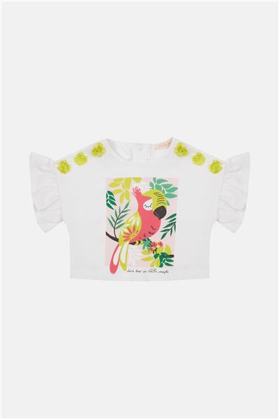 GB Baby Kız Bebek Beyaz Tshirt