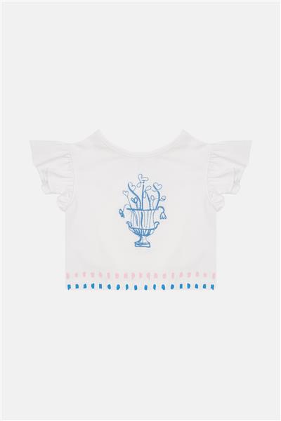 GB Baby Kız Bebek Beyaz Tshirt