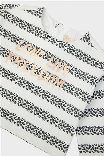 GB Baby Kız Bebek Çizgili Sweatshirt
