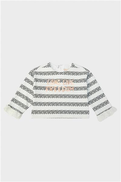 GB Baby Kız Bebek Çizgili Sweatshirt