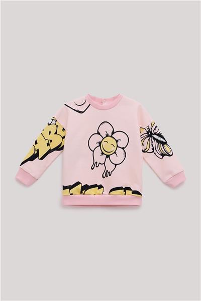 GB Baby Kız Bebek Desenli Sweatshirt