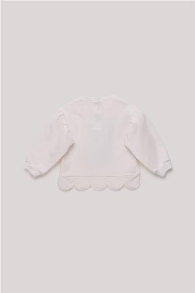 GB Baby Kız Bebek Ekru Sweatshirt