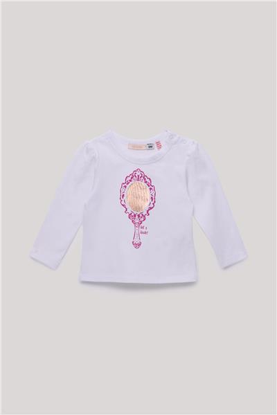 GB Baby Kız Bebek Ekru T-Shirt