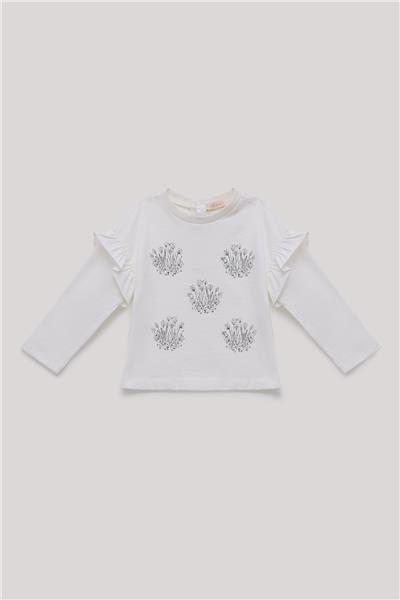GB Baby Kız Bebek Ekru T-Shirt