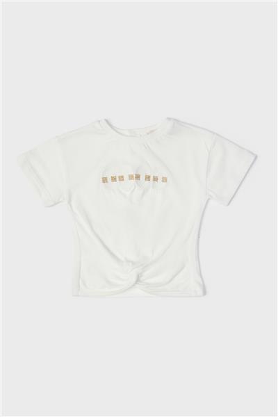 GB Baby Kız Bebek Ekru T-Shirt