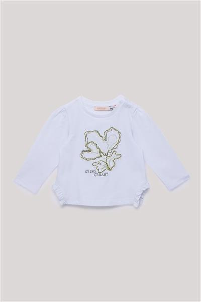 GB Baby Kız Bebek Ekru T-Shirt