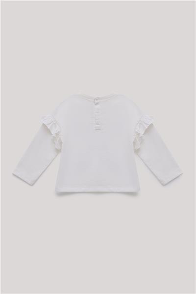 GB Baby Kız Bebek Ekru T-Shirt