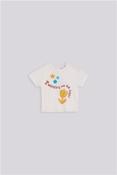 GB Baby Kız Bebek Ekru TshirtGB Baby Kız Bebek Ekru Tshirt