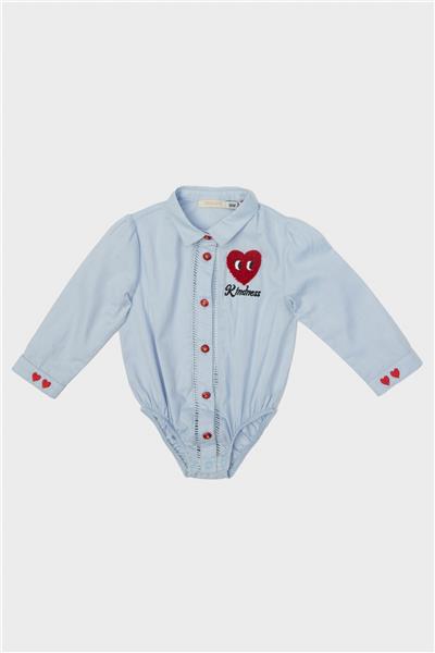GB Baby Kız Bebek Mavi Gömlek