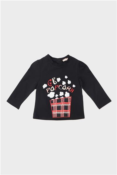 GB Baby Kız Bebek Siyah T-Shirt