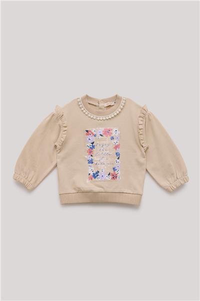 GB Baby Kız Bebek Somon Sweatshirt