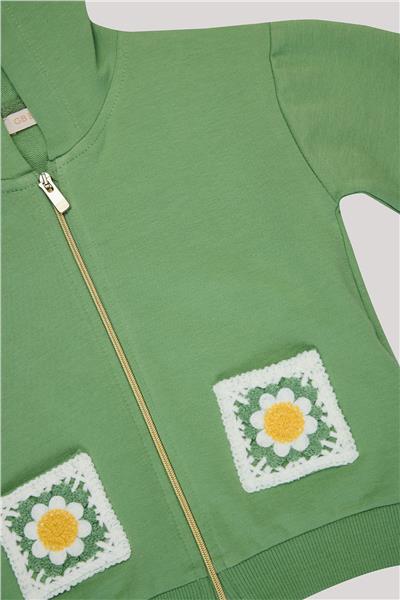 GB Baby Baby Girl Peanut Green Tracksuit Top