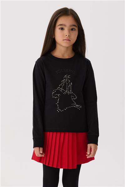 Iceberg Kız Çocuk Siyah T-Shirt