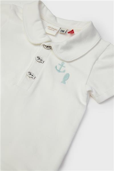 Layette Erkek Bebek Beyaz Body