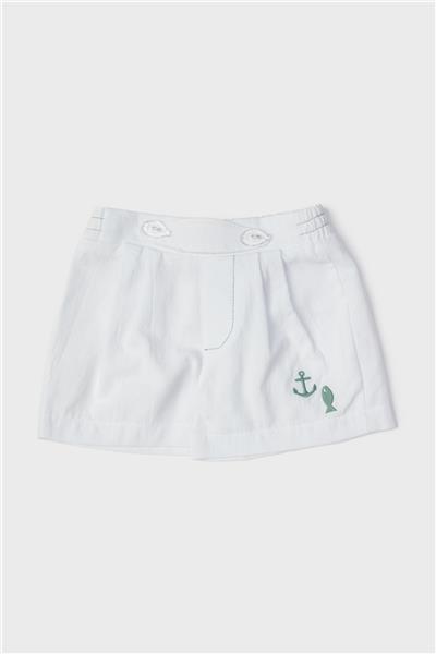 Layette Erkek Bebek Beyaz Şort