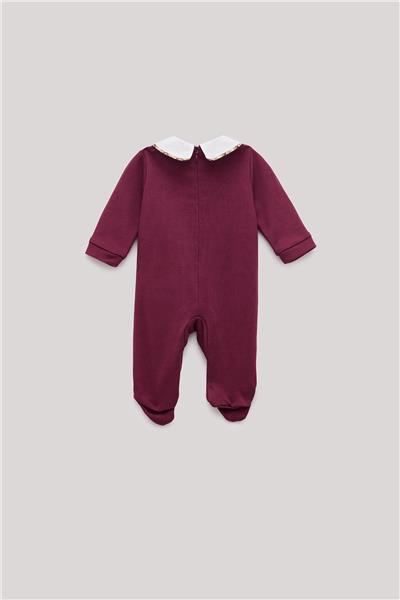 Layette Erkek Bebek Bordo Tulum