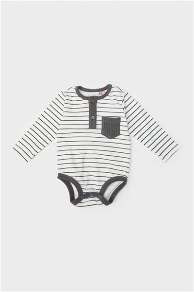 Layette Erkek Bebek Çizgili Body