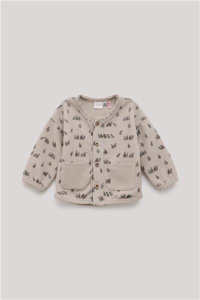 Layette Erkek Bebek Desenli Eşofman Üstü