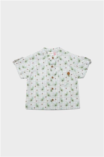 Layette Erkek Bebek Desenli Gömlek