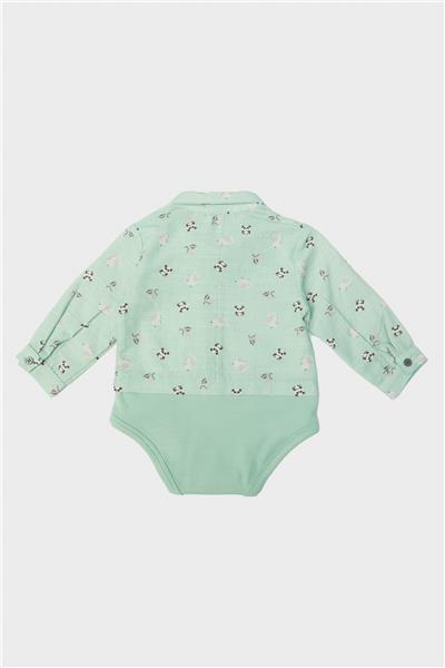 Layette Erkek Bebek Desenli Gömlek