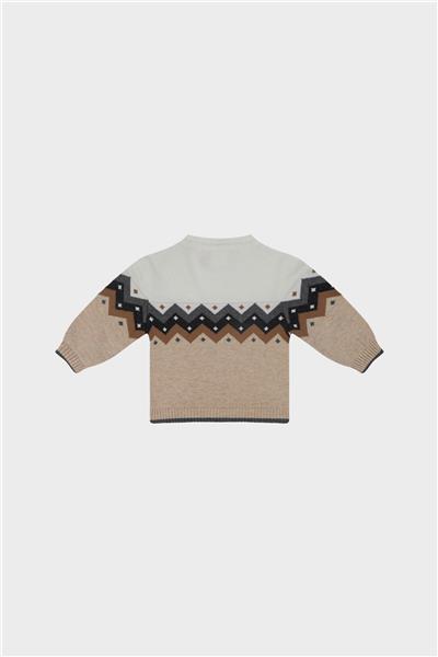 Layette Erkek Bebek Desenli Kazak