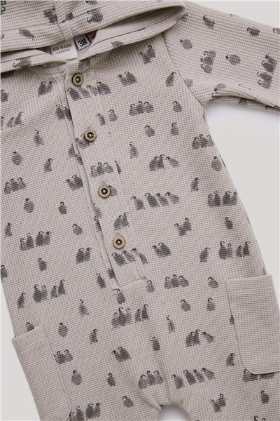 Layette Erkek Bebek Desenli Tulum