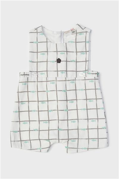 Layette Erkek Bebek Desenli Tulum