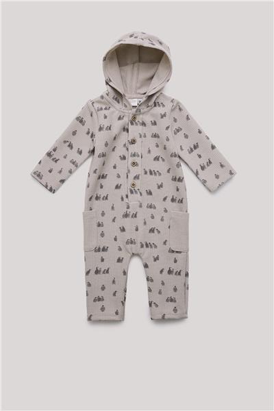Layette Erkek Bebek Desenli Tulum