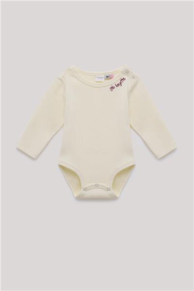 Layette Erkek Bebek Ekru Body