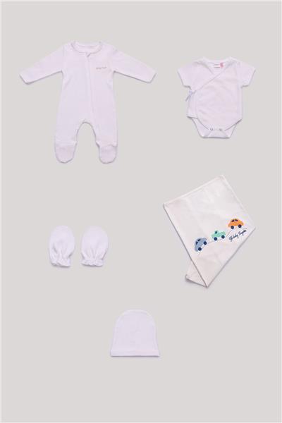 Layette Erkek Bebek Ekru Hastane Çıkışı