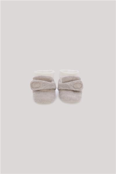 Layette Erkek Bebek Ekru Patik